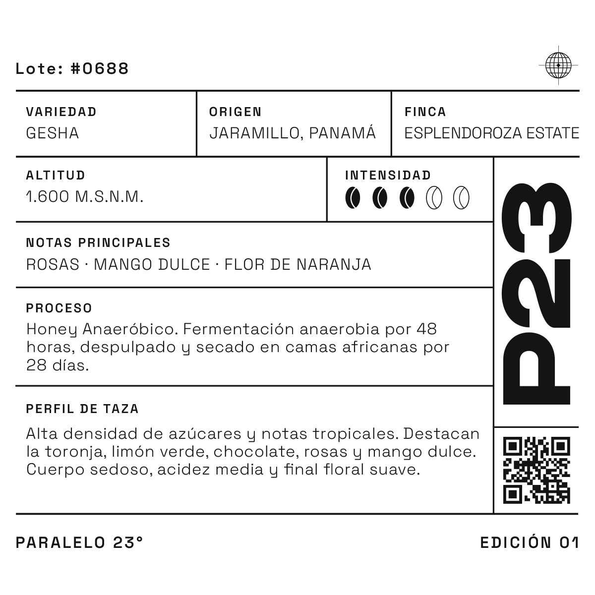 Gesha Honey Anaeróbico P23, café de especialidad de Panamá, 60 g en grano entero (imagen 5)