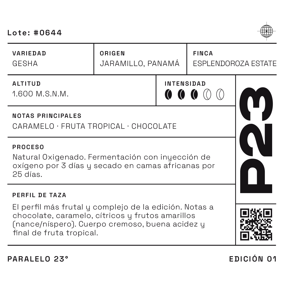 Gesha Natural P23, café de especialidad de Panamá, 60 g en grano entero (imagen 5)